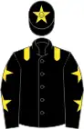 Black, yellow epaulets and stars on sleeves, star on cap