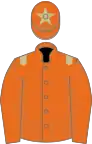 Orange, beige epaulets and star on cap