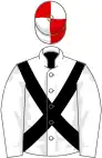 White, black cross-belts, red and white quartered cap