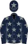 Dark blue, grey stars, star on cap