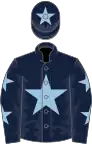 Dark blue, light blue star, light blue stars on sleeves, light blue star on cap