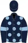 Dark blue, light blue spots and armlets