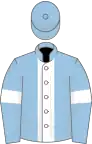 Light blue, white stripe and armlets