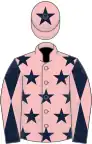 Pink, Dark Blue stars, Dark Blue and Pink diabolo on sleeves, Pink cap, Dark Blue star