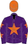 Purple, Orange star, Purple sleeves, Orange stars, Orange cap