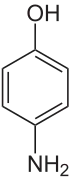 Skeletal formula of 4-aminophenol