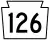 Pennsylvania Route 126 marker