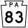 Pennsylvania Route 83 marker