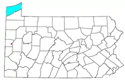 Location of Rose Point, Pennsylvania