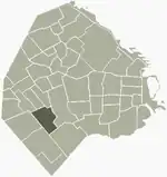 Location of Parque Avellaneda within Buenos Aires