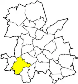 Location of Niedobczyce within Rybnik