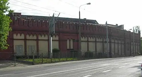 View on the assembly hall from Nakielska street