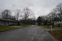 Houses in a subdivision northwest of Clarion