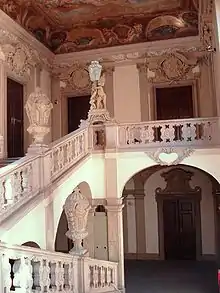 Staircase of the Clam-Gallas Palace in Prague by J. B. Fischer von Erlach, 1714–1718.