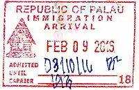 Entry stamp