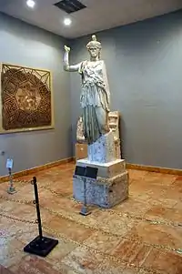 Statue of the goddess of Allat Athena from the temple.