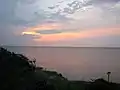 A sunset on Pamlico Sound as seen from The Inn on Pamlico Sound in Buxton, North Carolina.