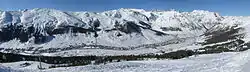 Livigno, the highest comune in Italy, during winter.