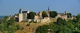 Panoramic view of Sainte-Suzanne, Mayenne