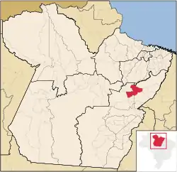 Location in Pará  state