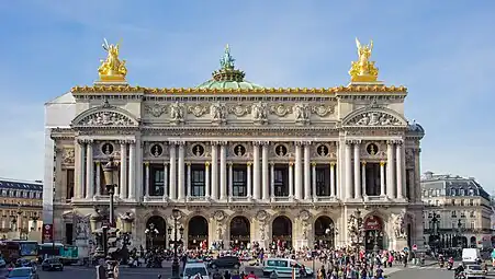 Exterior of the Palais Garnier, Paris, an example of Beaux Arts architecture, by Charles Garnier, 1860–1875