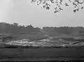 Workers adjusting the lake in 1938