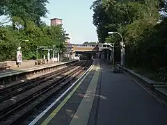 Looking north from the eastbound platform (in the westbound direction)