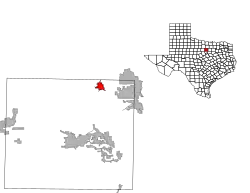 Location of Springtown in Parker County