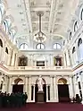 Queen's Hall in Parliament House, with a statue of Queen Victoria