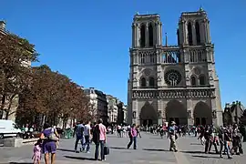 The cathedral andPlace Jean-Paul II