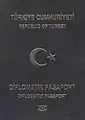 Diplomatic Passport of Turkey (Diplomatik Pasaport) issued until 1 April 2018