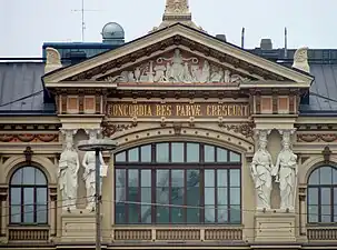 "Goddess of Art" and Caryatids