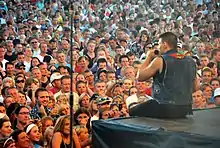 Paw Lagermann during Infernal-concert at Vig Festival 2010. (Photo: Lars Schmidt)