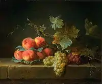 Still Life with Peaches and Grapes