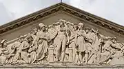 Pediment of the north façade of the Cour Carrée of the Louvre (1811)