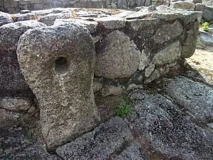 Utility stone near the front door