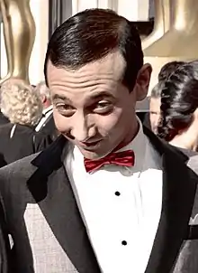 Paul Reubens as Pee-wee Herman wore a trademark red bow tie.