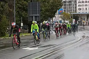 The peloton in Savona