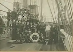 PNS Cadets aboard Schoolship Adams, 1909.  Pennsylvania Nautical School Collection, J Henderson Welles Archives and Library, Independence Seaport Museum. Philadelphia, PA