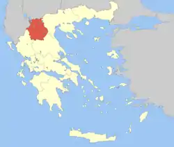 Location of Western Macedonia