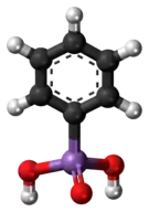 Ball-and-stick model of the phenylarsonic acid molecule