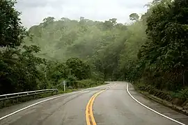 Thailand Route 12 single carriageway with a hard shoulder in Phetchabun