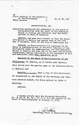 First Congress of the Philippines Resolution upon Ranillo's death on December 18, 1947