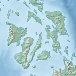 Map showing the location of Kuapnit Balinsasayao National Park