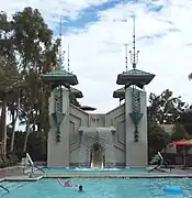 Paradise Pool three story water slide