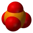 Space-filling model of phosphate