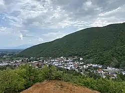 Photo of Botushë from its northern side, 2022.