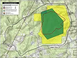 Map of Pickett's Mill Battlefield core and study areas