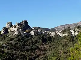 A general view of the village of Pierrefeu