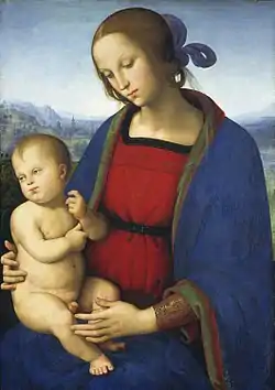 Detail from the Certosa di Pavia Altarpiece (c. 1496–1500)Pietro Perugino